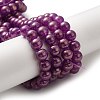 Spray Painted Glass Round Bead Strands DGLA-Q015-8mm-38-2