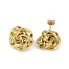 PVD Vacuum Plating 304 Stainless Steel Rose Stud Earrings EJEW-Z075-08G-2