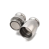 Barrel 304 Stainless Steel Magnetic Clasps STAS-D382-03A-P-2