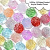 140Pcs 14 Styles Frosted Acrylic Beads MACR-YW0003-02-4