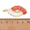 Glass Seed Beaded Pendants PALLOY-MZ01375-02-3