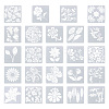 24 Sheets 24 Styles Plastic Drawing Stencil DIY-CW0001-13-1