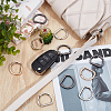 12Pcs 3 Colors Alloy Spring Gate Rings FIND-NB0006-22-4