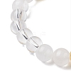 Natural & Synthetic Mixed Gemstone Round Beaded Stretch Bracelets for Women BJEW-JB11056-7