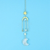 Quartz Crystal Moon Sun Catcher Hanging Ornaments HJEW-PW0002-11A-1