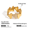 304 Stainless Steel Cubic Zirconia Finger Rings FS-WG9EDCA-09-1