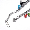 304 Stainless Steel Charm Bracelets BJEW-D421-46P-3