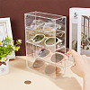 4-Tier Rectangle Acrylic Drawer Box CON-WH0097-50-3