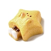 Yellow Cute Opaque Resin Cabochons RESI-L046-A04-2