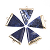 Electroplate Natural Sodalite Pendants G-S344-49A-1