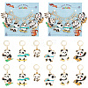 Alloy Enamel Pendant Locking Stitch Markers HJEW-AB00178-1