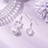 Glass Beads Dangle Earrings EJEW-JE06316-1