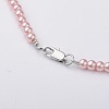 Glass Pearl Round Beads Necklaces NJEW-JN00760-03-2