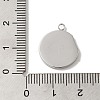 304 Stainless Steel Pendants STAS-B074-08P-09-3