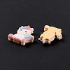 Opaque Resin Unicorn Pendants X-RESI-G040-A01-4