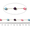 Handmade Natural Dyed White Jade Round Beaded Chains CHC-F020-01G-02-2