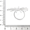 Rhodium Plated 925 Sterling Silver Adjustable Ring Components for Women STER-M092-08P-3