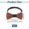Adjustable Wood Bow Ties for Bridegroom AJEW-WH0455-340-2