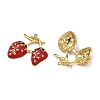 Strawberry 304 Stainless Steel Enamel Pendants STAS-L290-21E-G-2