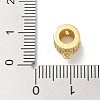 Rack Plating Brass Micro Pave Clear Cubic Zirconia Tube Bails KK-L224-021G-3