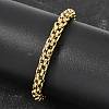 304 Stainless Steel Box Chian Bracelets for Women Men BJEW-K305-13G-1