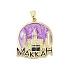 Rack Plating Brass Enamel Pendants KK-H474-21G-03-1