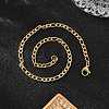 Ion Plating(IP) 304 Stainless Steel Figaro Chain Bracelets BJEW-L634-04A-G-1