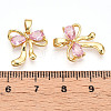 Brass Micro Pave Cubic Zirconia Pendants KK-N254-231G-3