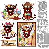 Cattle Theme Carbon Steel Cutting Dies Stencils DIY-WH0309-4350-1
