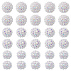 30Pcs 3 Styles Acrylic & Resin with Rhinestone Round Beads OACR-PH0004-27-1