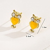 Owl Brass Stud Earrings LV9587-5