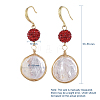 Natural Baroque Pearl Keshi Pearl Dangle Earrings EJEW-JE03907-02-2