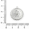 Brass Micro Pave Cubic Zirconia with Glass Pendants KK-Q026-15P-3