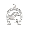 Brass Micro Pave Clear Cubic Zirconia Pendants KK-B177-05C-P-1