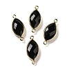 Natural Obsidian Faceted Connector Charms G-K347-03G-18-1