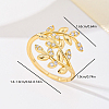Brass Micro Pave Cubic Zirconia Finger Rings for Women FU0623-4-2