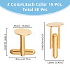 HOBBIESAY 30Pcs 2 Colors Brass Cufflinks for Men FIND-HY0003-47-2