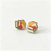 Back to School Printed Wood Stud Earrings for Women WGA6698-04-1