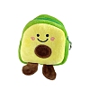 Cartoon Avocado Plush Pouches Fruit Zipper Wallets for Children PW-WGB81D5-01-1