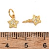 Brass Micro Pave Clear Cubic Zirconia Charms KK-F941-31B-G-3