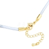 Braided Polycotton Cord Necklaces Making MAK-F038-B15-G-2