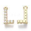 Brass Micro Pave Cubic Zirconia Charms KK-T060-05-L-G-NF-2