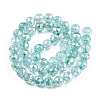 Transparent Electroplate Glass Beads Strands EGLA-N006-077C-2