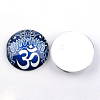 Yoga Theme Glass Cabochons X-GGLA-L011-25mm-10-2