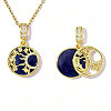 Brass Micro Pave Clear Cubic Zirconia Pendants CU-OY001-55G-3