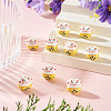 9Pcs Handmade Printed Porcelain Beads PORC-TADJ0001-01F-4