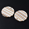 Stripe Resin & Wood Pendants X-RESI-N025-017A-B01-2