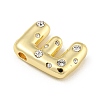 Brass Micro Pave Clear Cubic Zirconia Pendants KK-E093-04G-E-2