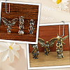 3Pcs 3 Styles Brass Angel Display Decorations DJEW-SP0001-48-7