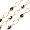 Rack Plating Brass Enamel Link Chains CHC-P012-11G-05-1